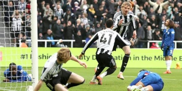 一场2-2！切尔西打平纽卡斯尔！队长任意球世界波，门将大脚助攻