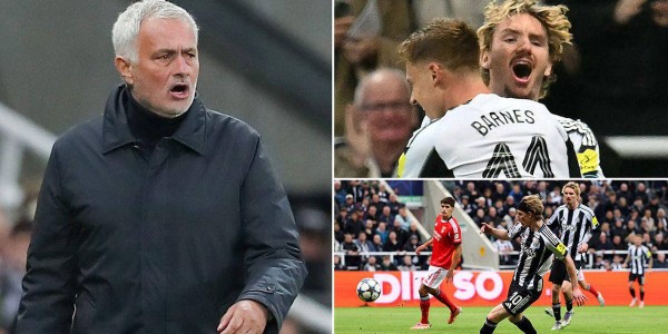 纽卡3-0本菲卡，穆里尼奥入主两连败，言语暗讽纽卡球迷