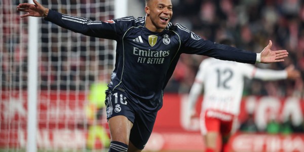 西甲-姆巴佩点射维尼修斯造点 皇马1-1赫罗纳丢掉榜首